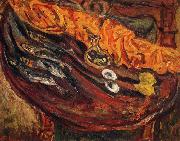 Chaim Soutine Still Life with Fish, Eggs and Lemons oil painting on canvas